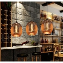 Lampă suspendată din sticlă rustică Lampă suspendată pentru cafenea europeană