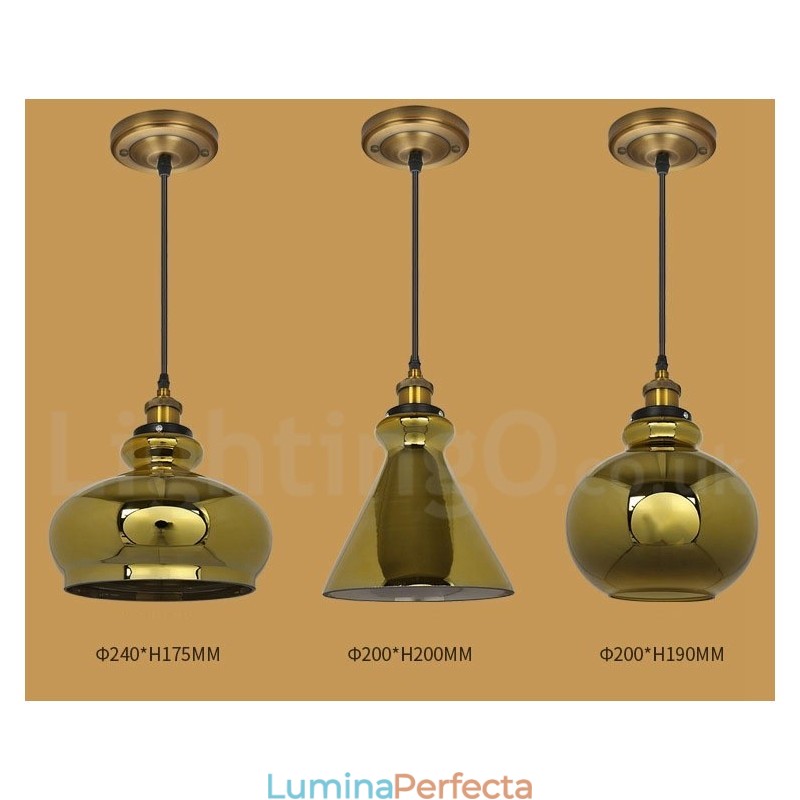 Lampă suspendată din sticlă europeană