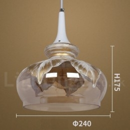 Lampă suspendată din sticlă, modernă și contemporană europeană