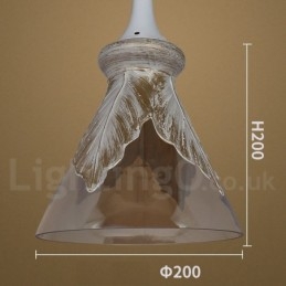 Lampă suspendată din sticlă, modernă și contemporană europeană