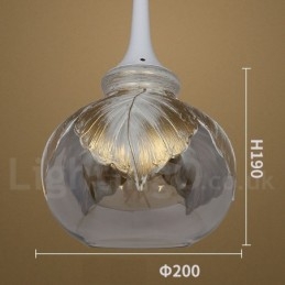 Lampă suspendată din sticlă, modernă și contemporană europeană