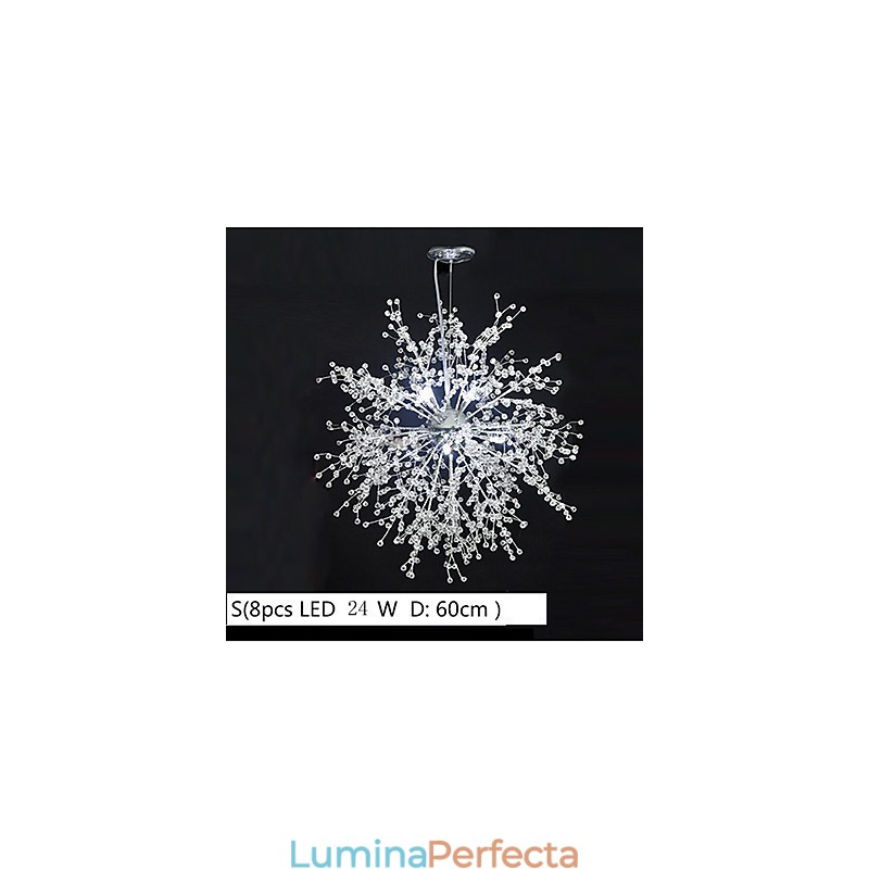 Lampă suspendată cu foc de artificii Păpădie din oțel inoxidabil