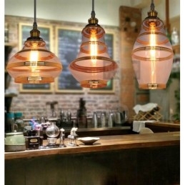 Lampă suspendată din sticlă europeană Bar Lounge