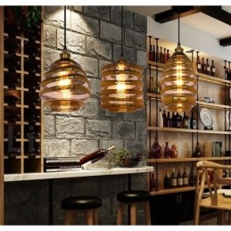 Lampă suspendată din sticlă europeană Lampă suspendată Cafe Lounge