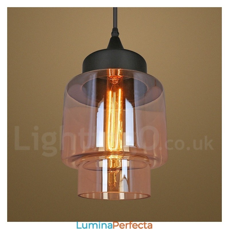 Lampă suspendată din sticlă rustică European Lounge