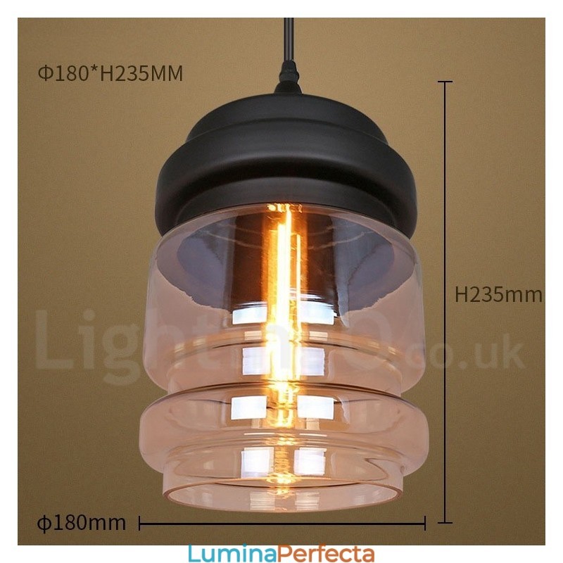 Lampă suspendată din sticlă rustică European Lounge