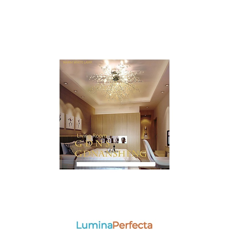 Candelabru modern Globe din metal cromat de cristal