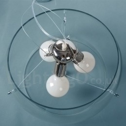 Lampă suspendată din sticlă modernă și contemporană cu 3 lumini