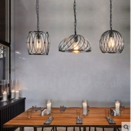 1 Lumină Vintage Cafe Glass Pendant Lampă Loft Pendant