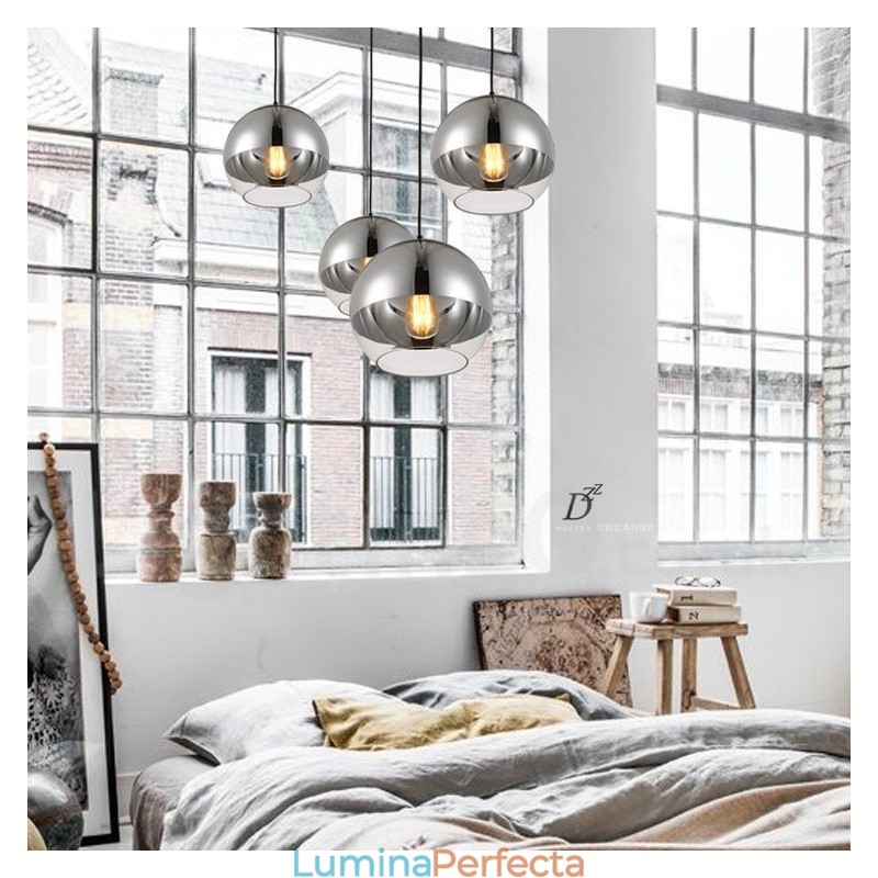 Lampă suspendată din sticlă cafenea modernă, contemporană, cu 1 lumină