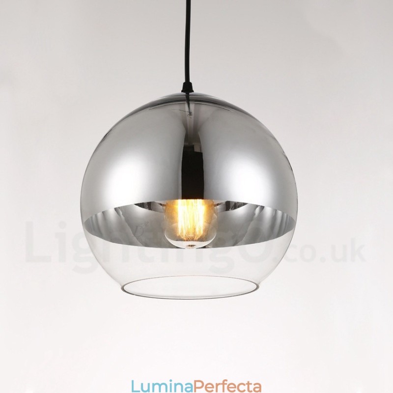 Lampă suspendată din sticlă cafenea modernă, contemporană, cu 1 lumină