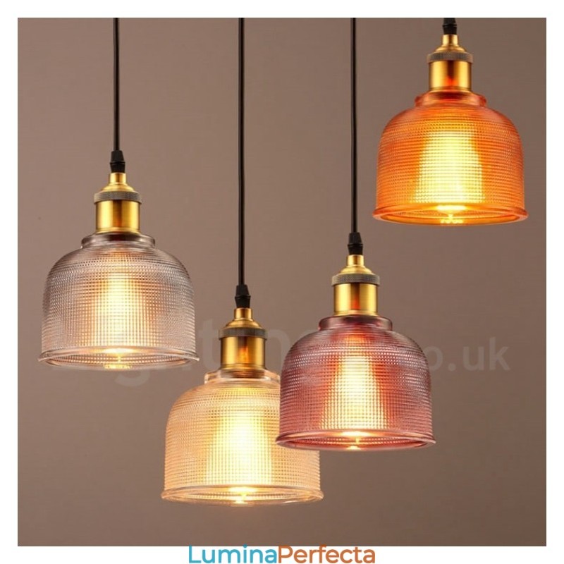 Lampă suspendată din sticlă, modernă, contemporană, cafenea, cu 1 lumină