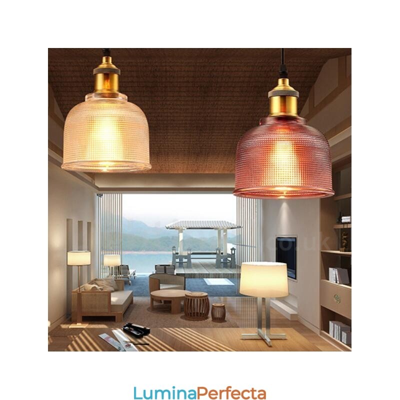 Lampă suspendată din sticlă, modernă, contemporană, cafenea, cu 1 lumină