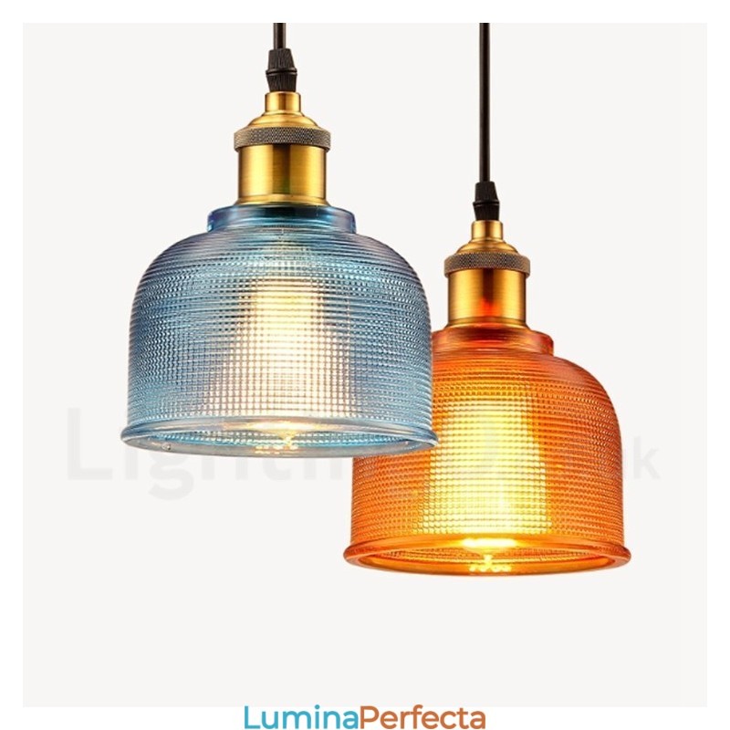 Lampă suspendată din sticlă, modernă, contemporană, cafenea, cu 1 lumină