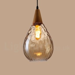Lampă suspendată din sticlă modernă, în stil nordic, cu 1 lumină
