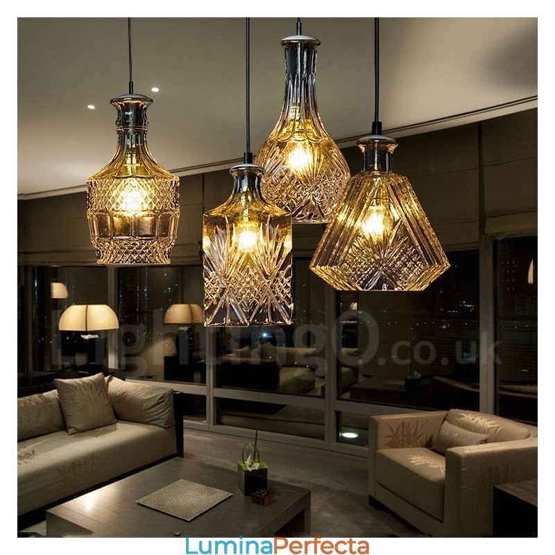 1 Lumină Rustic Lodge Glass Cafe Pandantiv