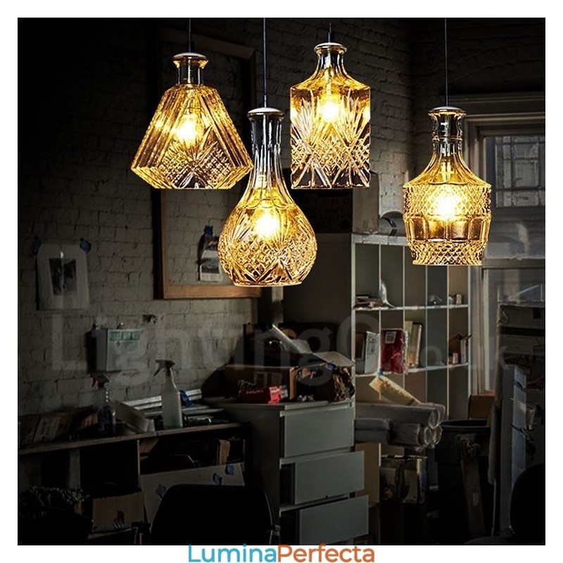 1 Lumină Rustic Lodge Glass Cafe Pandantiv