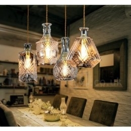 1 Lumină Rustic Lodge Glass Cafe Pandantiv