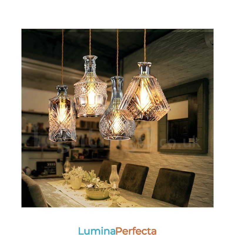 1 Lumină Rustic Lodge Glass Cafe Pandantiv