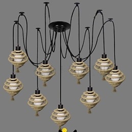 The Nordic Country Retro Honeycomb Chandelier Lampă candelabru The Heavenly Maids Scatter Blossoms.