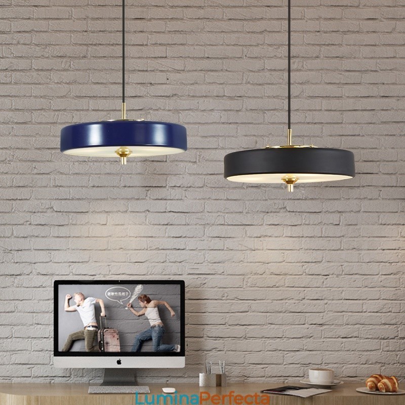 Lampă suspendată modernă, de lux, cu 1 lumină, cu abajur din sticlă