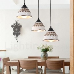 Lampă suspendată modernă contemporană cu 1 lumină, cu abajur din ceramică