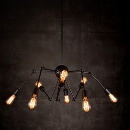 Candelabru creativ cu 8 lumini din nichel periat