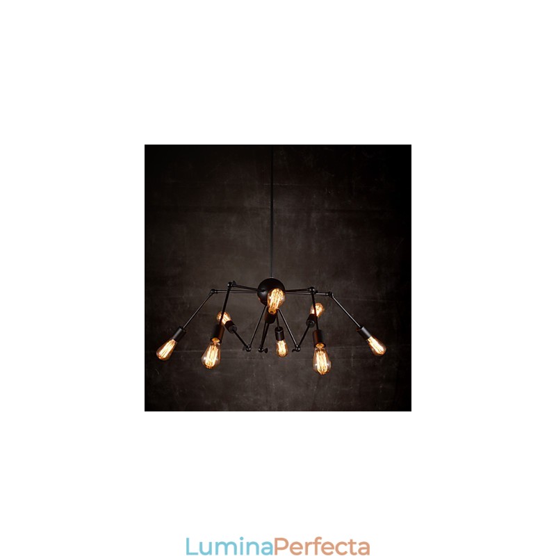 Candelabru creativ cu 8 lumini din nichel periat