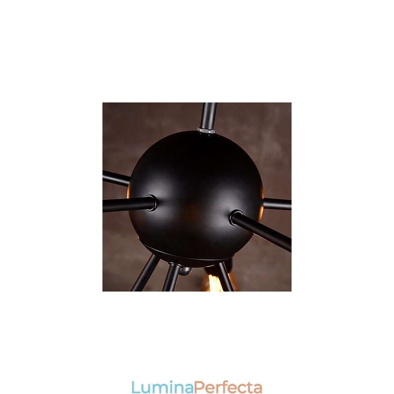 Candelabru creativ cu 8 lumini din nichel periat