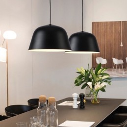 Lampă suspendată modernă, contemporană, din oțel, cu abajur din aliaj de aluminiu