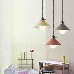 Lampă suspendată modernă, contemporană, din oțel, cu abajur din oțel