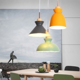 Lampă suspendată modernă, contemporană, din oțel, cu abajur din aliaj de aluminiu