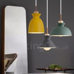 Lampă suspendată modernă, contemporană, din oțel, cu abajur din aliaj de aluminiu