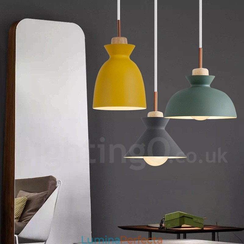 Lampă suspendată modernă, contemporană, din oțel, cu abajur din aliaj de aluminiu