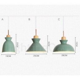 Lampă suspendată modernă, contemporană, din oțel, cu abajur din aliaj de aluminiu