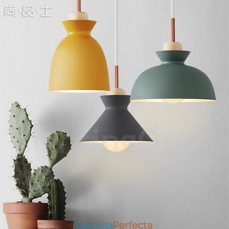 Lampă suspendată modernă, contemporană, din oțel, cu abajur din aliaj de aluminiu