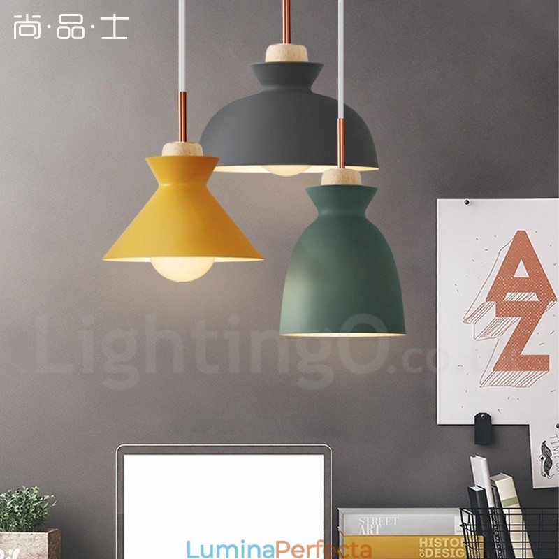 Lampă suspendată modernă, contemporană, din oțel, cu abajur din aliaj de aluminiu