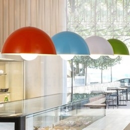Lampă suspendată modernă, contemporană, din oțel, cu abajur din aliaj de aluminiu