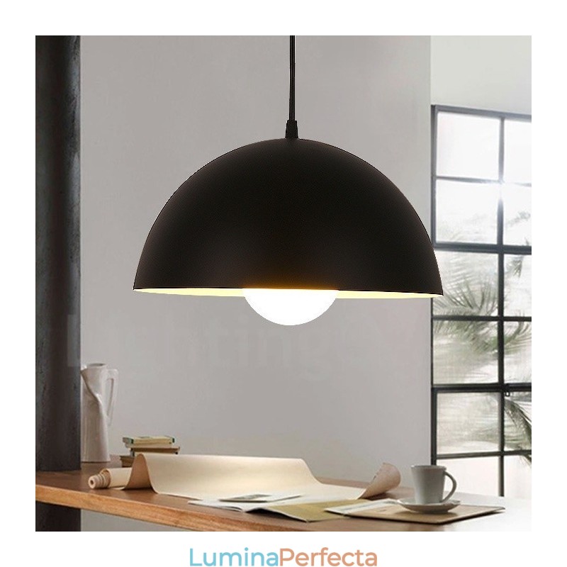 Lampă suspendată modernă, contemporană, din oțel, cu abajur din aliaj de aluminiu