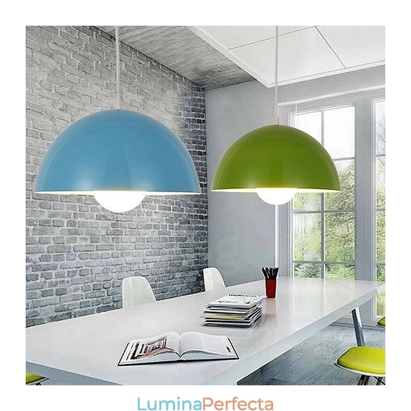 Lampă suspendată modernă, contemporană, din oțel, cu abajur din aliaj de aluminiu