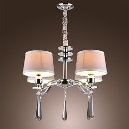 Modern Contemporan Tradițional Clasic Rustic Lodge Vintage Island Crystal Candelabru din metal cromat