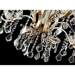 Candelabru de cristal din fier forjat din aur de calitate superioară 8 lumini