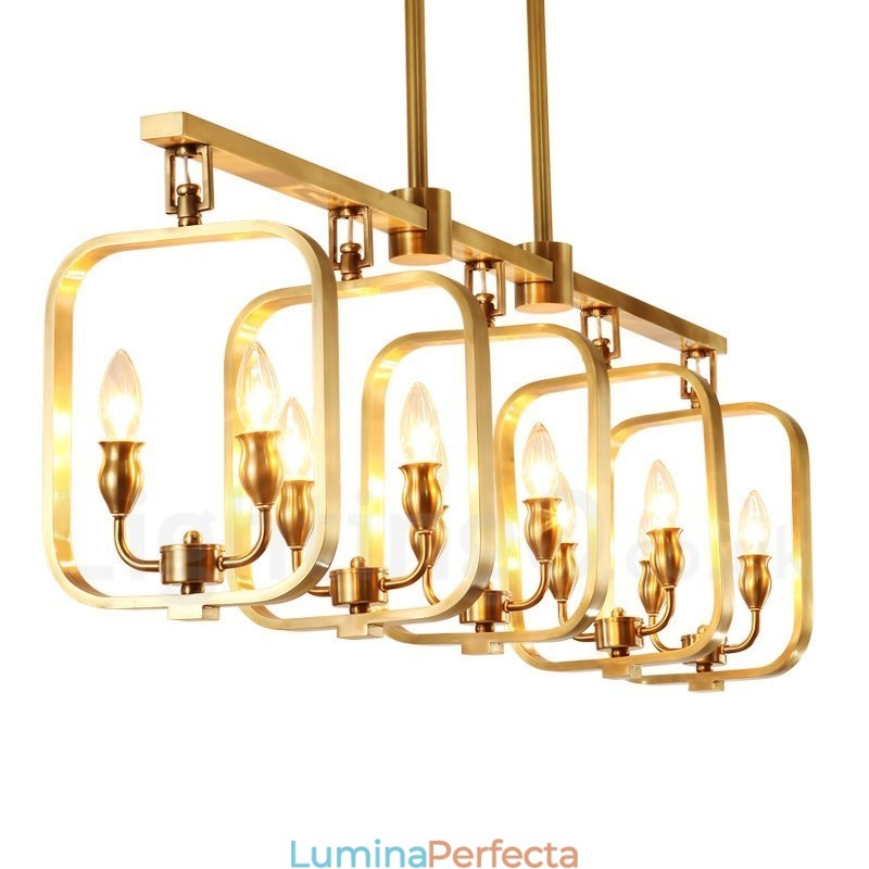 Candelabru retro rustic din alamă de lux