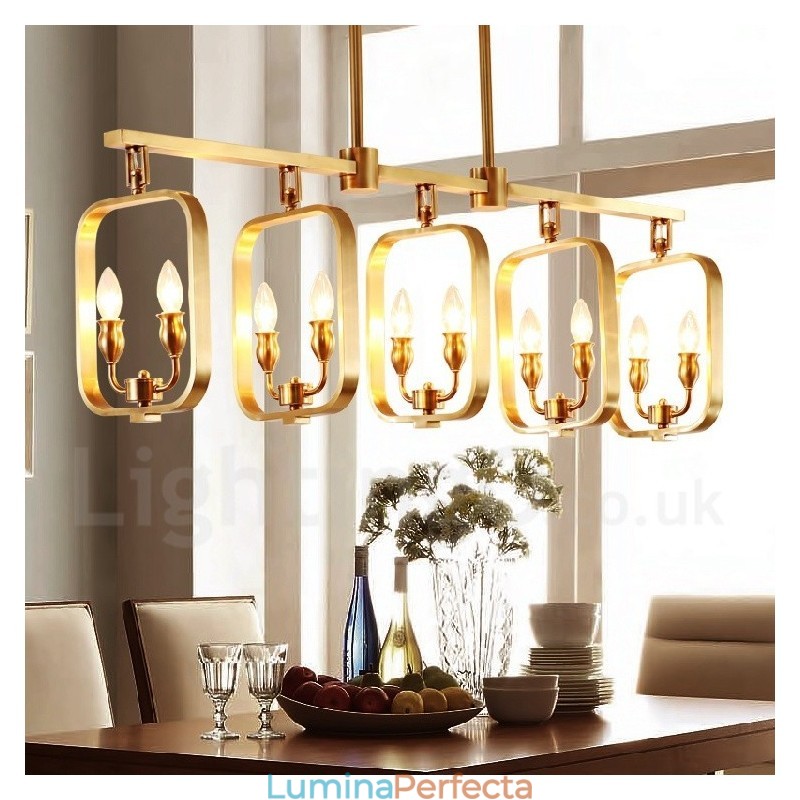 Candelabru retro rustic din alamă de lux
