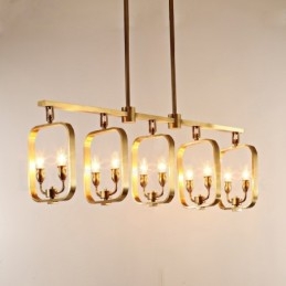 Candelabru retro rustic din alamă de lux