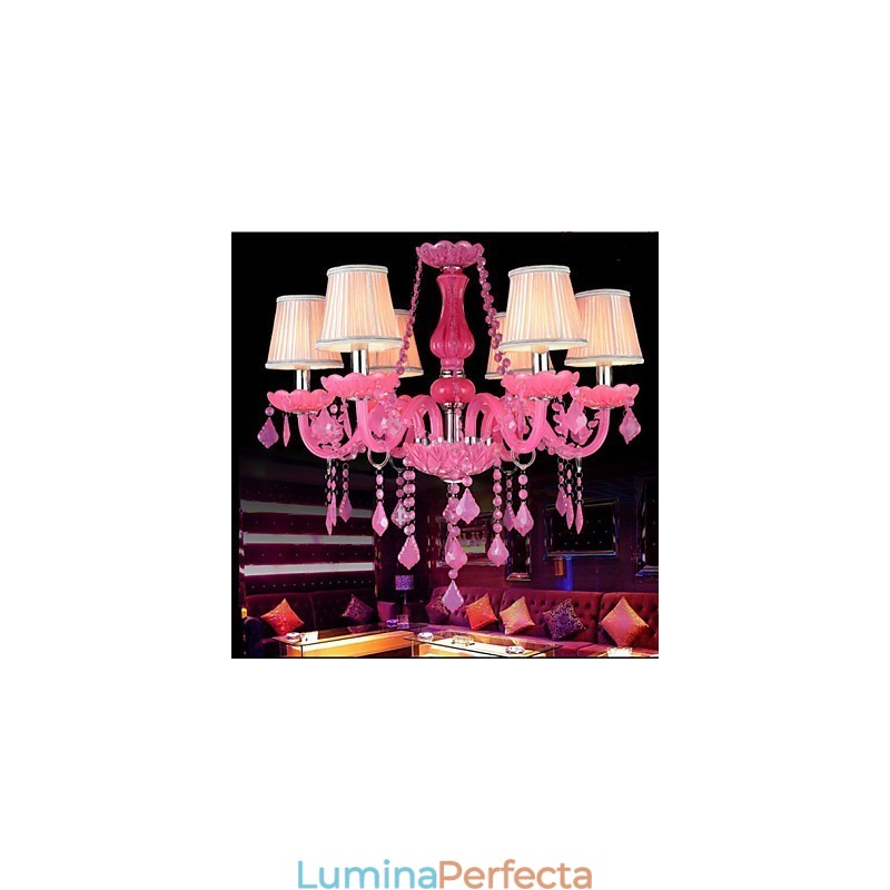 Lampă de cafea Project Light Candle Crystal Lampă suspendată Roz A