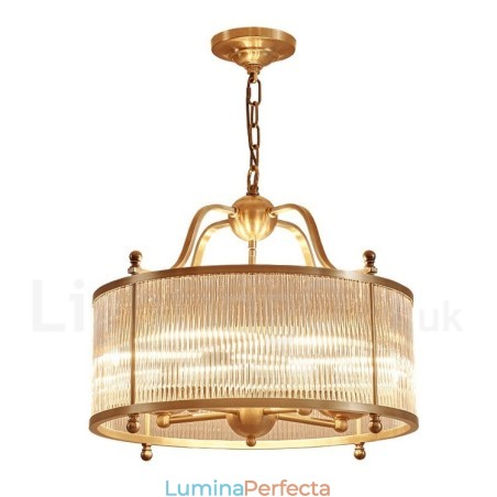 Candelabru cu pandantiv din alamă, retro, rustic, de lux, cu 5 lumini, cu abajur din sticlă Candelabru cu pandantiv din alamă, retro, rustic, de lux, cu 5 lumini, cu abajur din sticlă