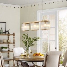 Candelabru cu suspendare din alamă, retro, rustic, de lux, cu 3 lumini, cu abajur din sticlă