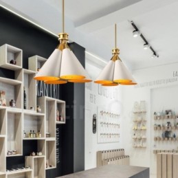 Lampă suspendată cu 4 lumini, retro, rustic, lux, din aliaj de aluminiu, cu abajur din aliaj de aluminiu