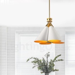 Lampă suspendată cu 4 lumini, retro, rustic, lux, din aliaj de aluminiu, cu abajur din aliaj de aluminiu